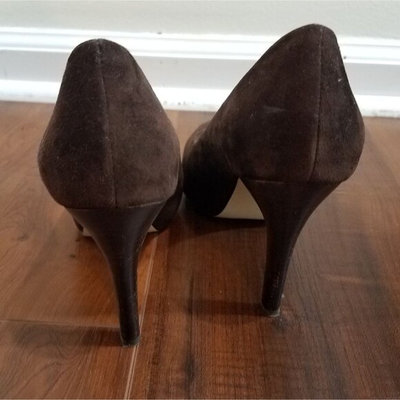 Banana Republic vintage brown suede leather heels 6.5 - Picture 8 of 11
